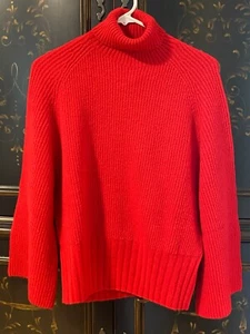 $295 Emporio Armani Flared Turtleneck | Red | IT M US 8 - Picture 1 of 17