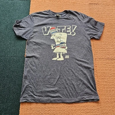 SCHOOL HOUSE ROCK VOTE BILL Mens T-Shirt Medium Election Day Voter Blue Gray W9a - Image 1 of 4