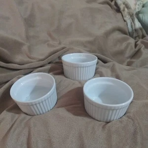 6 oz. Ramekins - Set of 3 B.I.A. Oven Safe Porcelain Ramikens - Picture 1 of 6