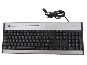 ACER KEYBOARD USB Wired Black QWERTY English MULTIMEDIA SK-9610 - Picture 1 of 9