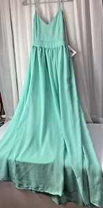 Pink Lily Boutique Medium "Lets Watch The Sunrise" Maxi Dress Mint Lined - Picture 1 of 16