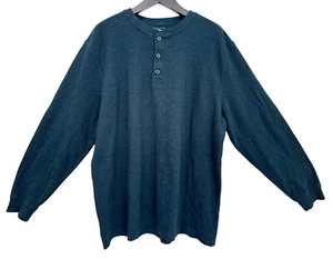 L.L. Bean Traditional Fit Henley 100% Cotton Mixed Greens XXL Tall - Picture 1 of 3