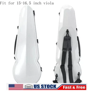 Estuche rígido para viola de fibra de carbono ajustable de 16 pulgadas para 15-16,5 pulgadas blanco - Imagen 1 de 10