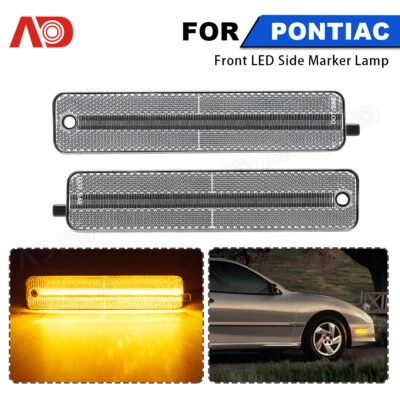 2PCS For Pontiac Sunfire GT SE 2000-2005 LED Side Marker Front Lamp Clear lens  - Image 1 of 4