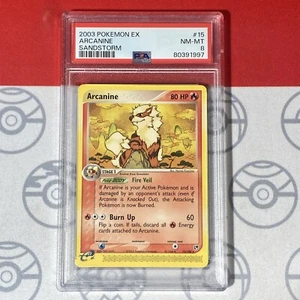 PSA 8 Arcanine 15 2003 Pokemon Ex Sandstorm 1997 - Picture 1 of 3