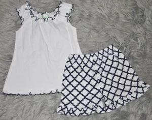 ZUCCINI Navy White Short Top Ruffle Outfit size 4 Girl NWOT - Picture 1 of 2