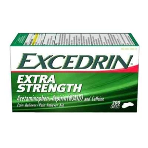 Excedrin Extra Strength Pain Reliever 200 Caplets Fast Free Ship 02/2026++
