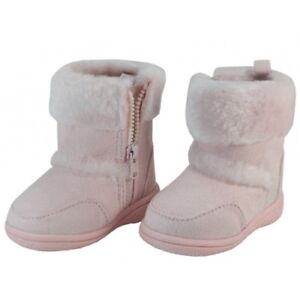 Toddler Baby Kids Boots Faux Fur Zip Winter Shoes 