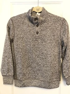 NWT Gymboree Kid Boy M 7-8 WOODLAND PARTY Heathered Brown Fleece Lined Sweater - Picture 1 of 5
