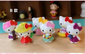 Set Of 6 Hello Kitty Figures Cake Topper Play Set 1-1/2" Tall
