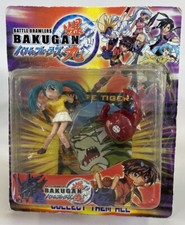Bootleg KO Bakugan Battle Brawlers 2 Pack 2.5” Runo Misaki White Tiger Card Red