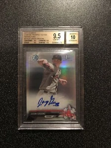 JASON GROOME 2017 Bowman Chrome REFRACTOR AUTO SN# 490/499 BECKETT 9.5/AUTO 10 - Picture 1 of 4