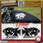 Lot of 2 Bobber Motorcycle Harley Custom Chopper Old School Sticker Stickers