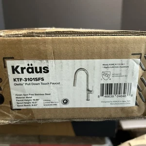Kraus KYF3101SFS Oletto Pull Down Touch Spot Free Stainless Steel Kitchen Faucet - Picture 1 of 3
