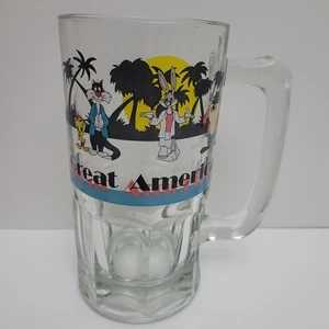 Vtg Looney Tunes Warner Brothers Beer Mug 8" Tall "Great America" 1987 Rare - Picture 1 of 6