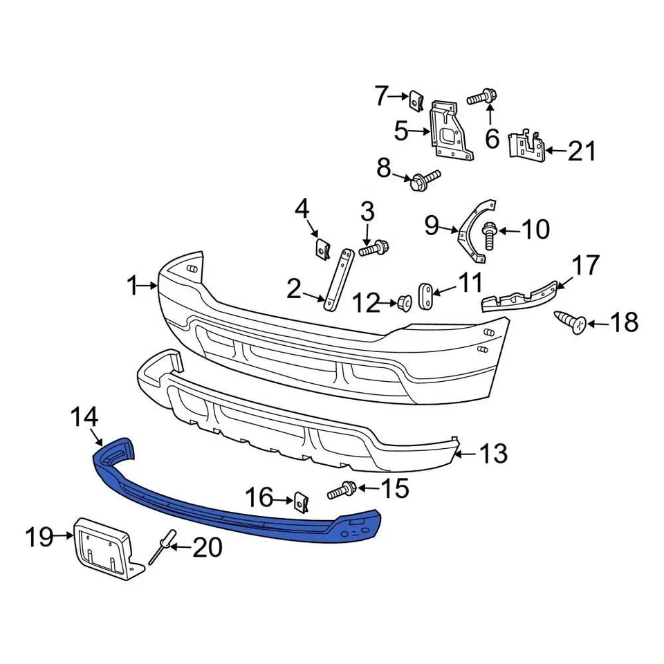 For Ford Excursion 2001-2004 Ford 3C3Z17626AAA Front Lower Valance Panel Foto 1 de 2