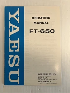 YAESU FT-650 TRANSCEIVER INSTRUCTION MANUAL ORIGINAL with schematics + diagrams - Picture 1 of 24