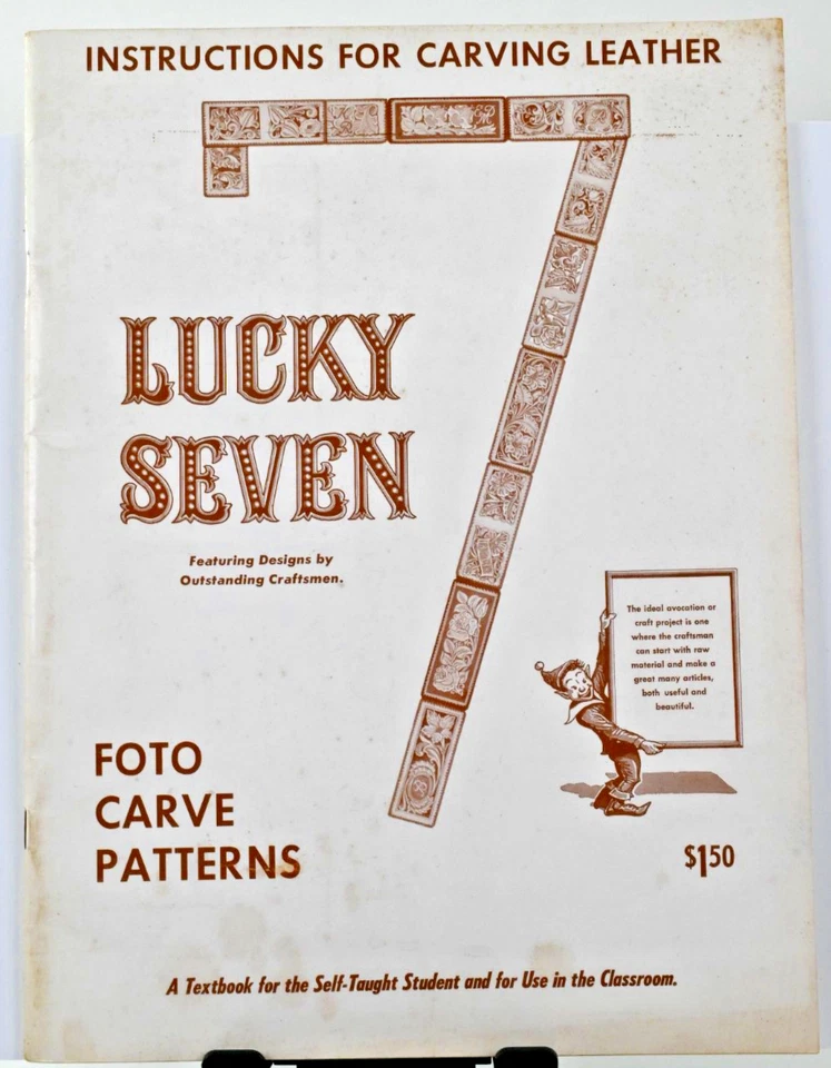 Craftool Lucky Seven 照片雕刻图案小册子皮革雕刻说明 1959 — 第 1/4 张图片