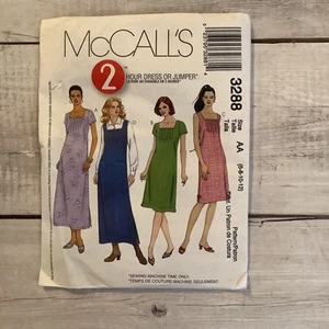 McCalls 3288 Sewing Pattern Dress Jumper Front Pin Tucks Misses Sizes 6-12 UNCUT - Picture 1 of 5
