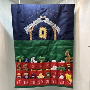 Nativity Hanging Xmas Advent Calendar-Stuffed Characters To Count Down Christmas - Picture 1 of 6