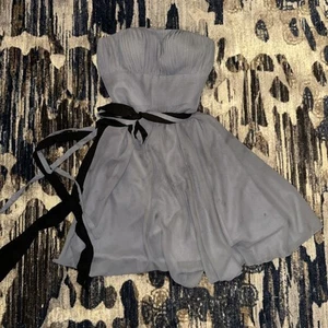 Vestido formal Grace Karin gris sin tirantes para mujer talla 2 cinturón negro - Imagen 1 de 10