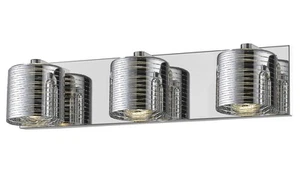 Z-Lite 911-3V-LED Chrome Sempter 3-Light 20-1/2"W Led Bathroom Vanity Light - Picture 1 of 1