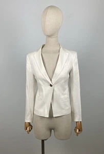 Blazer Mujer GIANNI VERSACE COLLECTION Blanco Diseñador Un Botón Talla 42 - Imagen 1 de 24