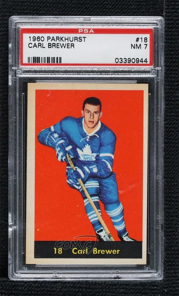 1960-61 Parkhurst Carl Brewer #18 PSA 7 - Image 1 of 2