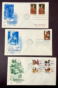 StampTLC US 1363a 1414a 1418c Etiquetado Precancelar Luminiscent Christmas Toy Art FDC - Imagen 1 de 1
