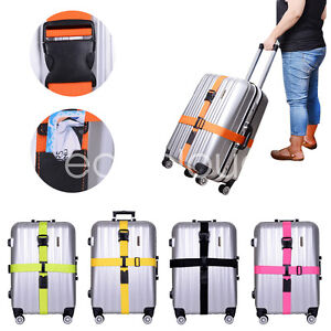 Einstellbar Kreuz Kofferband Koffergurt Gepäckgurt Gepäckband Spanngurt Koffer
