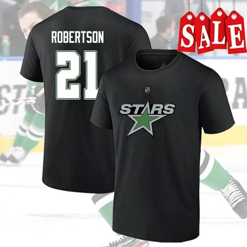 Dallas Stars Team Jason Robertson 2023 Player T-Shirt Gift For Fans All Size Cover