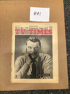 1958 TV Times London listings magazine Vol 121 Jack Hawkins Cover - Picture 1 of 2