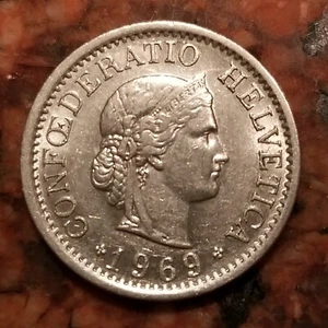 1969 SWITZERLAND 10 RAPPEN COIN - #A8247 - Picture 1 of 2