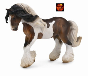 Tinker Hengst Piebald Pferd Spielzeug Modellfigur von CollectA 88794 brandneu