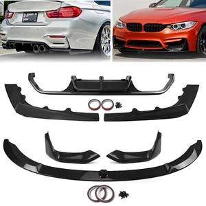 Kit divisor de carrocería de textura de fibra de carbono ABS para BMW F80 M3 F82 F83 M4 2015-2019 - Imagen 1 de 8