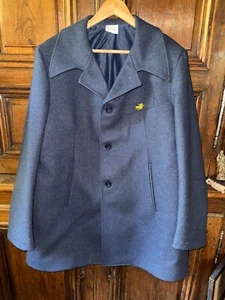 Veste caban vintage facteur Poste PTT Paris bleu postier réf 04 - Imagen 1 de 8