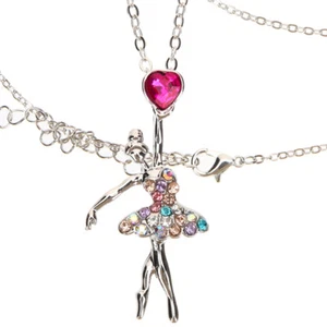 Elegante modische personalisierte Halskette Damen Halskette Tänzerin Anhänger Halskette - Bild 1 von 12