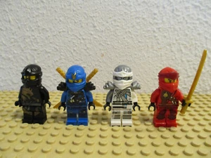 (D2/5) LEGO Ninjago 4 Figure Kai Jay Cole Zane Collection Bundle - Picture 1 of 5