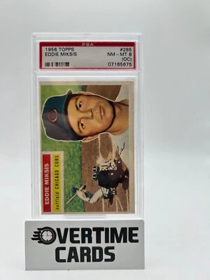 1956 Topps - Eddie Miksis #285 PSA 8 - Image 1 of 2