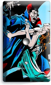 DRACULA PRINCE OF DARKNESS BLOOD SUCKING VAMPIRE LIGHT DIMMER CABLE PLATES DECOR - Picture 1 of 1