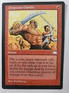 MTG Magic The Gathering Card Desperate Gambit Instant Red Weatherlight 1997 - Picture 1 of 2