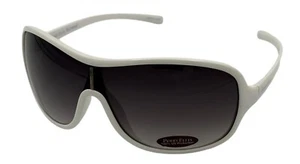 Perry Ellis Mens Sunglass White Plastic Shield, Smoke Gradient Lens PE09 05 - Picture 1 of 13