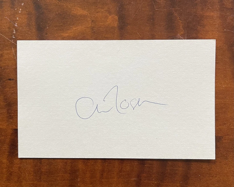Autographed Al Rosen Index Card - Cleveland Indians - Baseball Hall Of Fame - Image 1 of 1