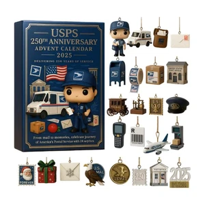 USPS 250th Anniversary Advent Calendar 2025 Christmas Countdown Calendar - Picture 1 of 6