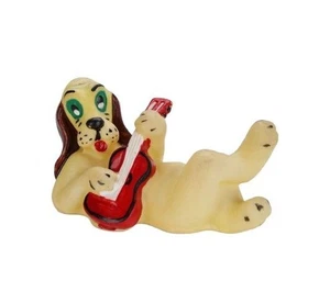 Vintage beautiful rubber dog with guitar - Picture 1 of 8
