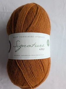 West Yorkshire Spinners Nutmeg 4 Ply Yarn - 100g Ball - 75% Wool - Picture 1 of 5
