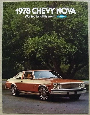 Chevrolet Nova Sedán Coupe Personalizado EE. UU. Folleto de Venta de Automóviles Para 1978 #3576 Rev Foto 1 de 4