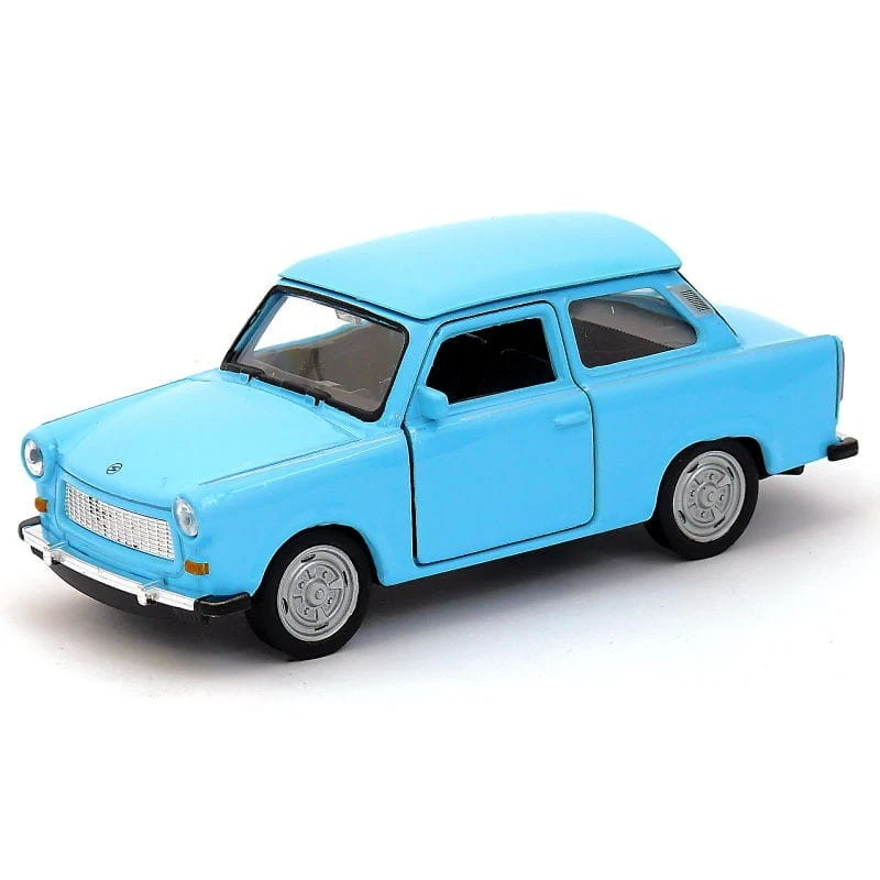 Trabant P601 Восточная Германия модель автомобиля игрушка синий литой масштаб 1:34-1:39 Welly - Изображение 1 из 1