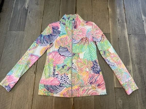 Boutique Lilly Pulitzer zip front multi colored jacket size S - Picture 1 of 9