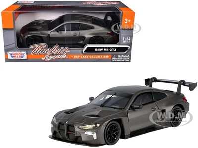 BMW M2 GT3 MATT BLACK 1/24 DIECAST MODEL CAR BY MOTORMAX 79390 - Image 1 of 4